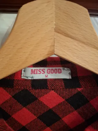 Camicia donna a quadri rossa e nera