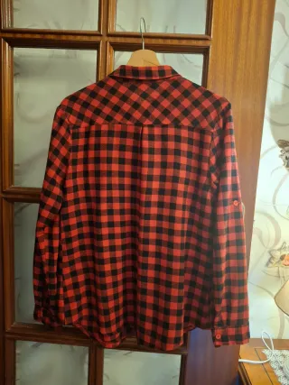 Camicia donna a quadri rossa e nera