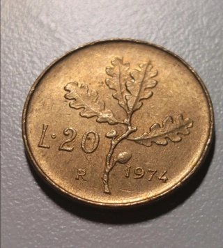 5 monete da 20 Lire 1980 Quercia R
