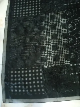 Pañuelo terciopelo vintage negro