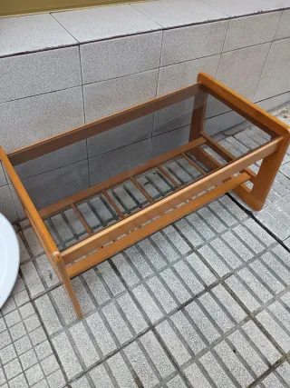 Mesa de centro madera y cristal