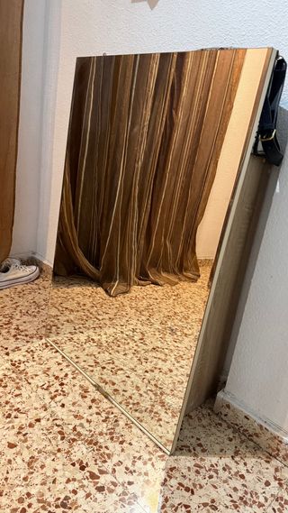 Espejo Marco Madera y Metal