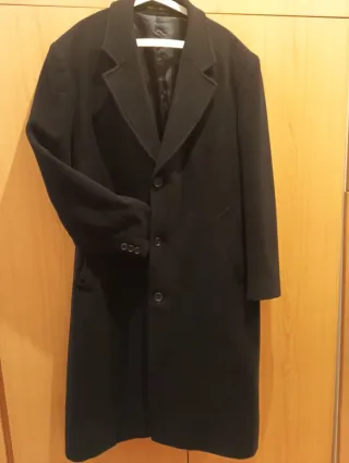 Abrigo Negro Hombre Talla XL Composición Lana 65%