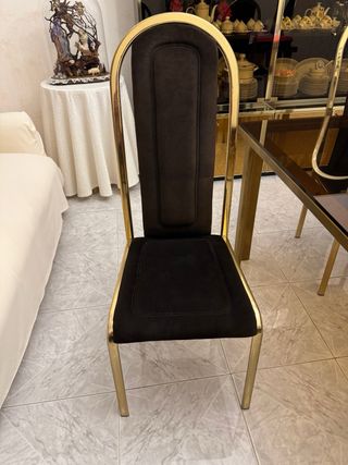 Tavolo Salone  Vetro Fumè e 4 sedute