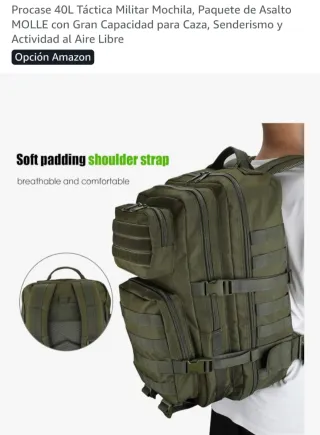 Mochila militar verde