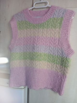 Chaleco Zara de lana multicolor