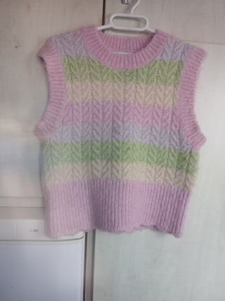 Chaleco Zara de lana multicolor