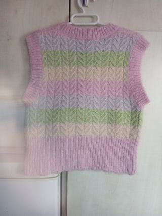 Chaleco Zara de lana multicolor