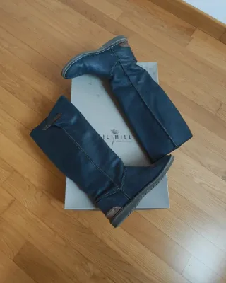 OCCASIONE!Stivali ILIMILL Pelle Blu Tg.37