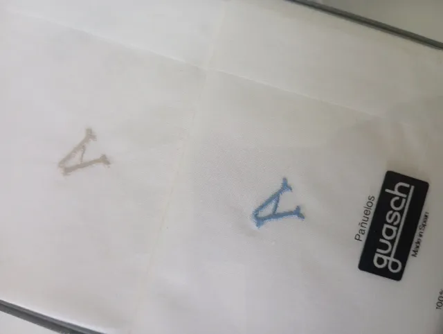 Pañuelos Guasch Bordados 'A' (3 uds)