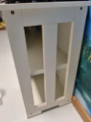 Mueble aparador blanco de madera color marfil