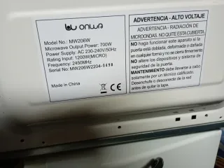 Microondas ONWA blanco