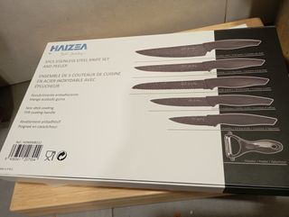 Set 5 Cuchillos y Pelador HAIZEA
