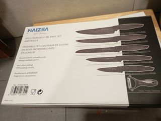Set 5 Cuchillos y Pelador HAIZEA