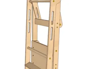 Torre di apprendimento pieghevole in legno