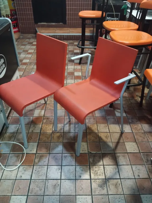 Sedie da bar/ristorante arancione