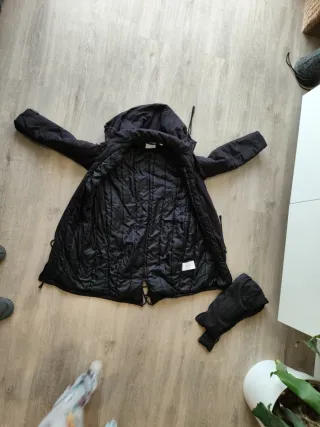 Abrigo premamá y porteo. talla S negro