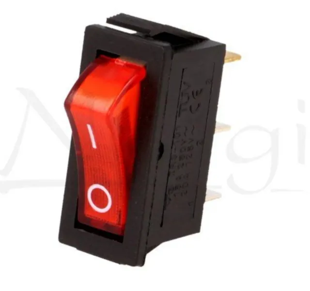 Interruptor 3 patillas rojo