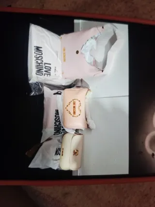 Bolsos Love Moschino Beige y Rosa