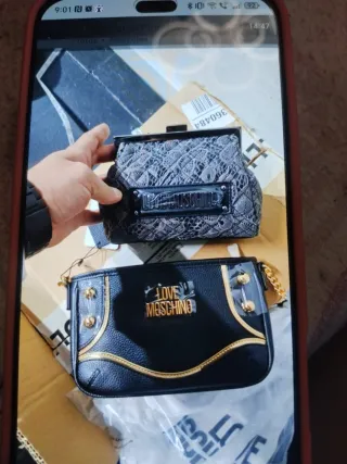 Bolsos Love Moschino Beige y Rosa