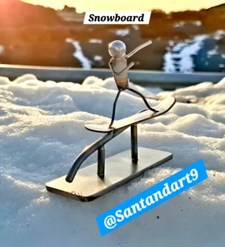 Figura Snowboard Acero Inoxidable 316L