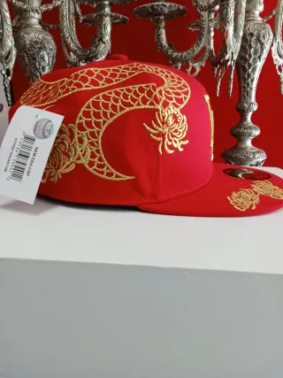 Gorra New Era 59Fifty LA Dorada Roja Talla 7.1/2