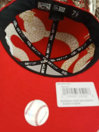 Gorra New Era 59Fifty LA Dorada Roja Talla 7.1/2