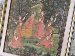 Cuadro Étnico Indio en Marco Dorado