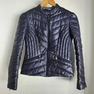 Cazadora Guess Metalizada Azul Noche