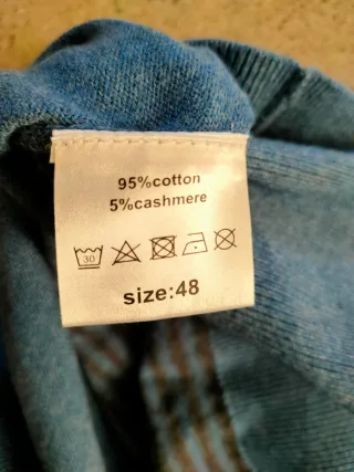 Maglione cotone Shockly blu e grigio