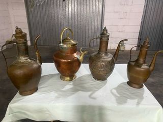 Set 4 Brocche Antiche Rame