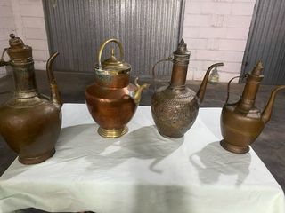 Set 4 Brocche Antiche Rame