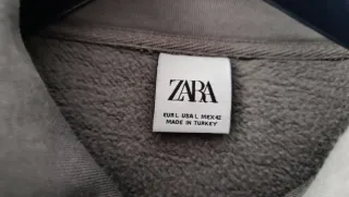 Sudadera Zara Gris Talla L