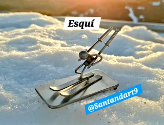 Figura Esquiador Acero Inoxidable 316L