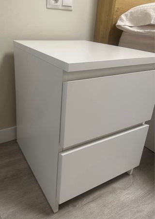 Mesitas de noche KULLEN IKEA blancas