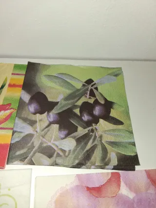 9 Servilletas Decoupage Flores y Diseños