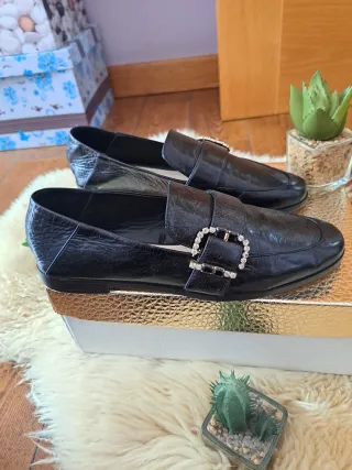 Mocasines Piel Zara Talla 37