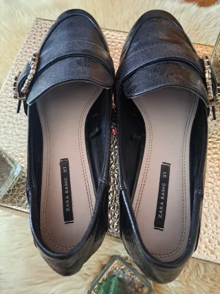 Mocasines Piel Zara Talla 37