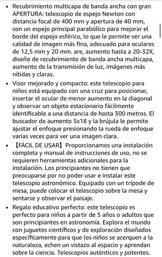 Telescopio para Niños con brújula, Uverbon F40040.