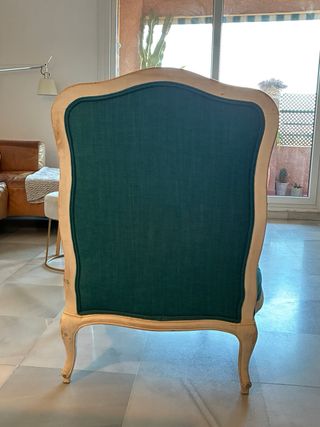 Butaca blanca y verde