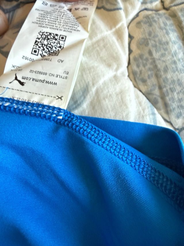 Puma canotta sportiva elasticizzata azzurra XL