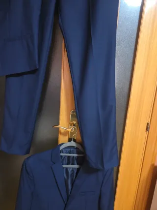 Traje de 3 piezas azul hombre