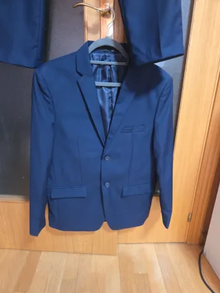 Traje de 3 piezas azul hombre