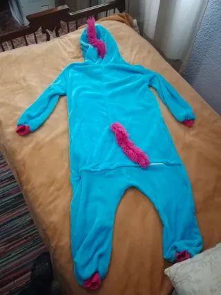 Pijama Unicornio Azul y blanco Talla S