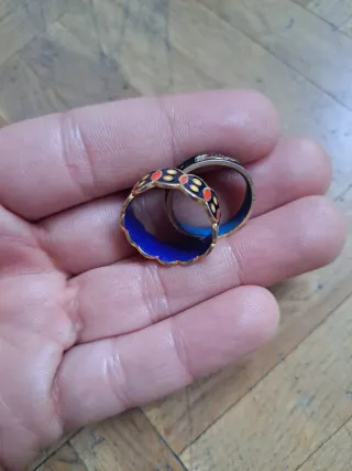 2 Anillos Vintage Esmaltados