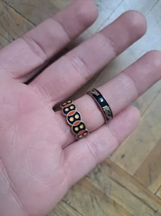 2 Anillos Vintage Esmaltados