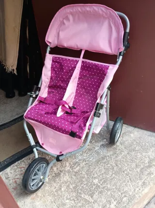 Carrito Gemelar Muñecas Rosa