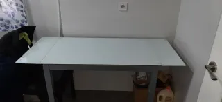 Mesa de cocina cristal 100x60 y extensible