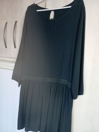 Vestido verde boho Zara talla S