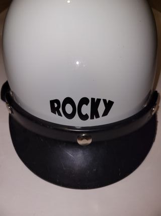Casco de moto blanco Rocky